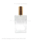 botol parfum bening dengan tutup warna emas botol kosmetik 1