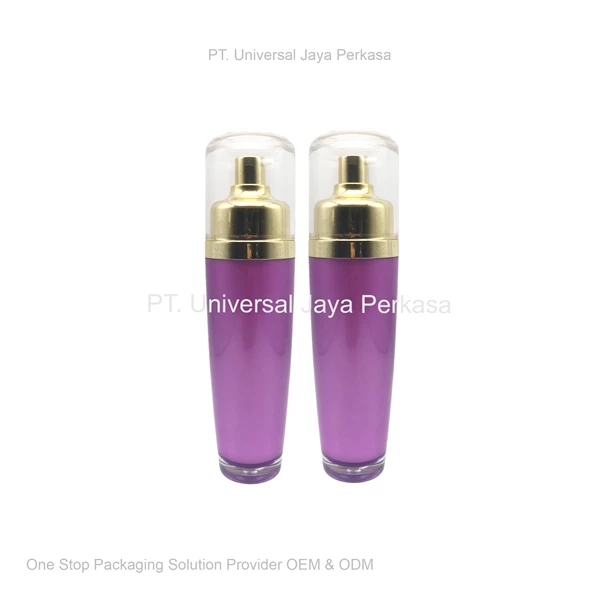 botol airless ungu elegan botol kosmetik