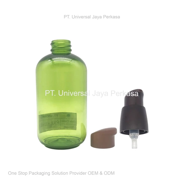 elegant green pump bottle cosmetic bottle