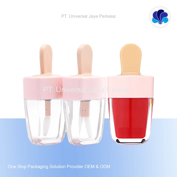beautiful elegant lip cream ice cream packaging cosmetic bottle