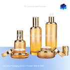 skincare set in beautiful & elegant gold color cosmetic bottle 2