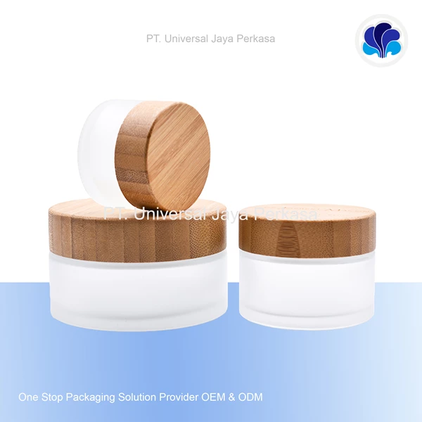 jar packaging bamboo cantik dan estetik botol kosmetik