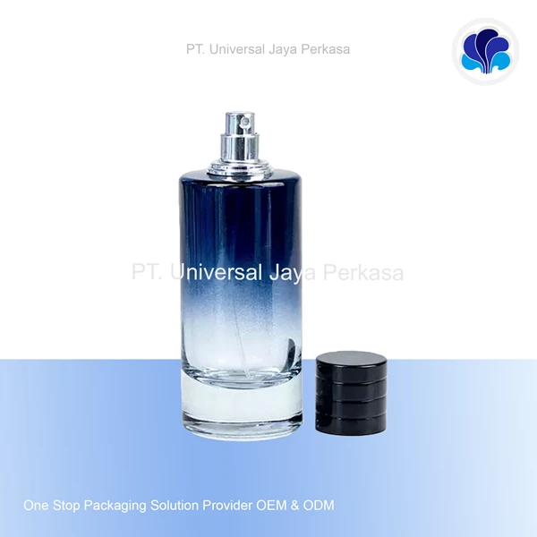 beautiful and elegant blue perfume bottle cosmetic bottle