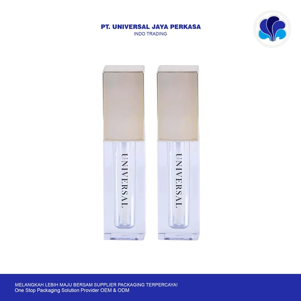 Lipcream Packaging luxury customized beautiful and attractive golden lip gloss tube packaging by Universal cosmetic bottles