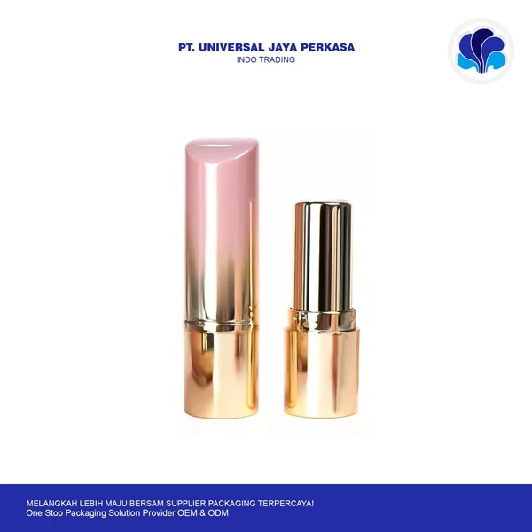 Wadah Lipstik Penuh Gradien Profesional Tabung Lipstik Warna Merah Muda Cantik by Universal botol kosmetik