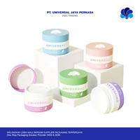 Custom Plastic Cream Jars Skincare Cosmetics Packaging Body Butter Lip Balm Jars By Universal botol kosmetik