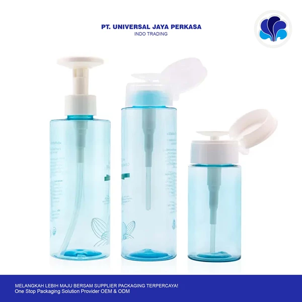 Plastic bottles Toner pump bottle makeup remover bottle with push down pump dispenser by Universal cosmetic bottles