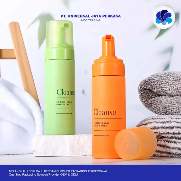 Botol Kosmetik Foam Soap Dispenser Bottle Pump Facial Cleanser Mousse Packaging Luxury Skincare Bottle By Universal botol kosmetik