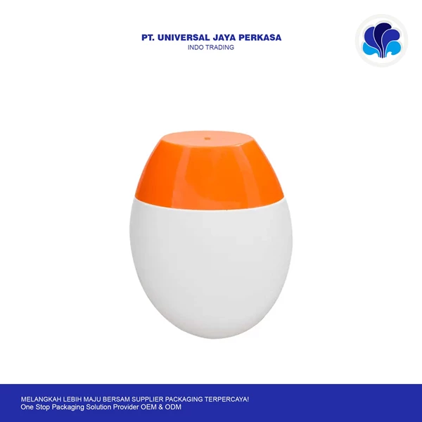 30ml popular cute egg shape oval orange empty plastic sunscreen cream lotion bottle package by Universal botol kosmetik