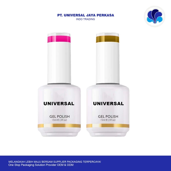 Botol Kaca UV gel nail polish bottle Matte frosted black square round 5ml 7ml 10ml 11ml 13ml 14ml 17ml By Universal botol kosmetik