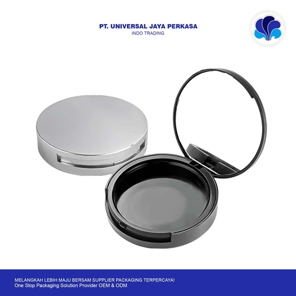 Compact Powder Case Packaging Pressed Powder Case With Makeup Mirror Beautiful and attractive face by Universal cosmetic bottles