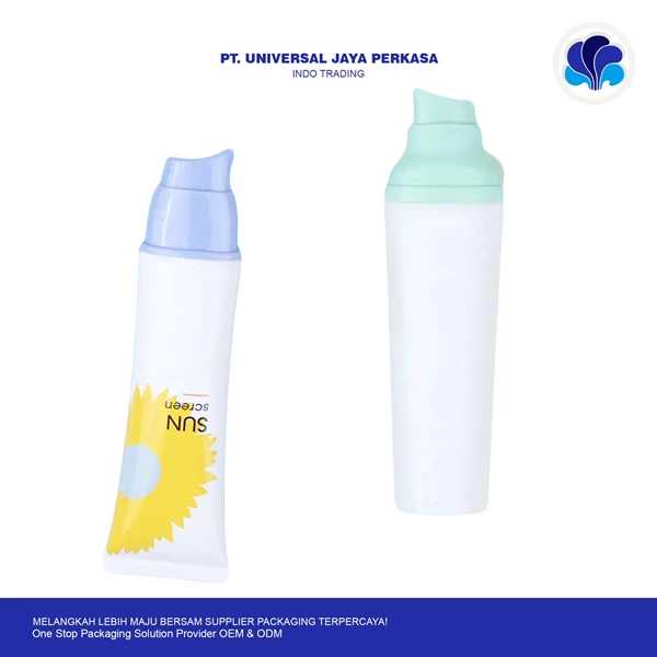 Botol Tube Kepala Pompa Datar Pompa Pengap Tabung Kemasan Ramah Lingkungan Cocok Untuk Packaging Tabir Surya BB Cream by Universal botol kosmetik