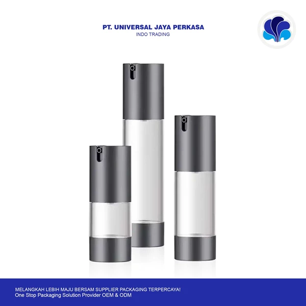 clear airless bottles by Universal Jaya Perkasa cosmetic bottles