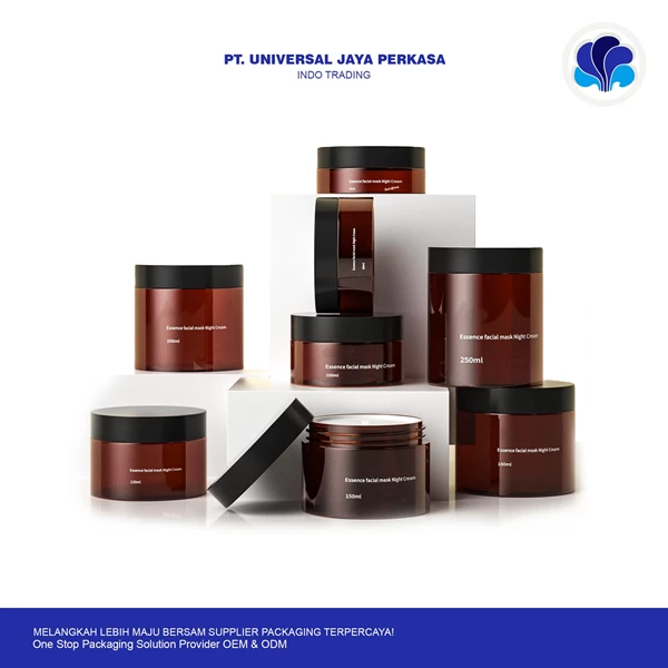 Universal cosmetic jar bottles in various sizes