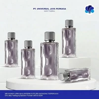 Water Ripple Textured Square Glass Perfume Bottle