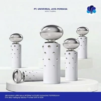 Studded White Leather Texture Cylinder Perfume Bottle Edgy Glam Packaging