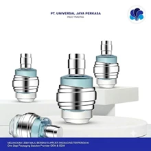 Botol Parfum Kaca Transparan Balut Cincin Silver Chrome