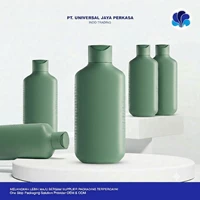 Botol Plastik Skincare Hijau Matte Tutup Flip-Top