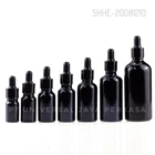glossy/shiny black essential oil glass dropper bottle 1