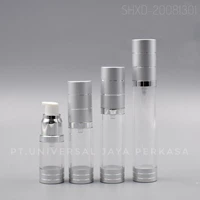 Luxury matte silver airless lotion pump bottle