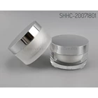 Acrylic Round Chrome Silver Jar  1