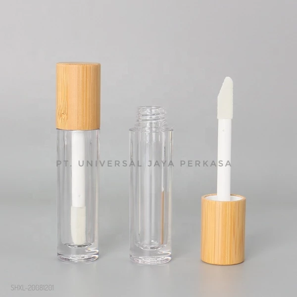 Bambu lipcream matte kemasan plastik kosong lip gloss 
