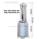 Nail polish glass bottle  of crown silver 1