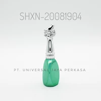 unique green empty glass nail polish bottles 