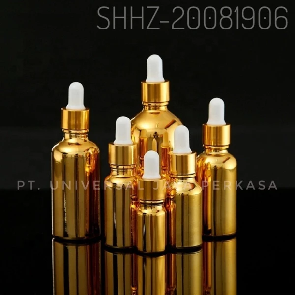 Gold Cosmetic Serum Glass Dropper Bottle  