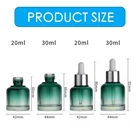 Empty fancy 20 30 ml cosmetic face serum press pump dropper bottle glass packaging with press pump dropper cap  2