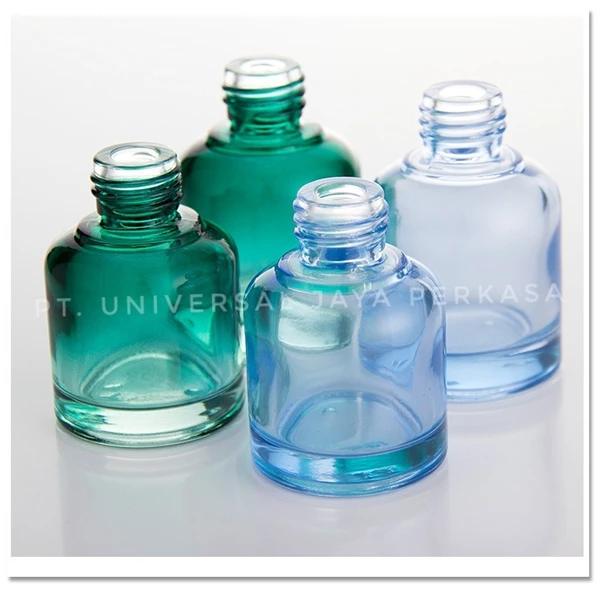Empty fancy 20 30 ml cosmetic face serum press pump dropper bottle glass packaging with press pump dropper cap 