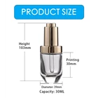 Unique transparent perfume serum round shape 1 oz 30 ml transparent glass dropper bottle for essential oil  2