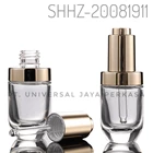 Unique transparent perfume serum round shape 1 oz 30 ml transparent glass dropper bottle for essential oil  1
