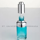 Silver push button pump dropper 30ml coating cosmetic dropper glass bottle for essential oil  5