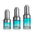 Silver push button pump dropper 30ml coating cosmetic dropper glass bottle for essential oil  7