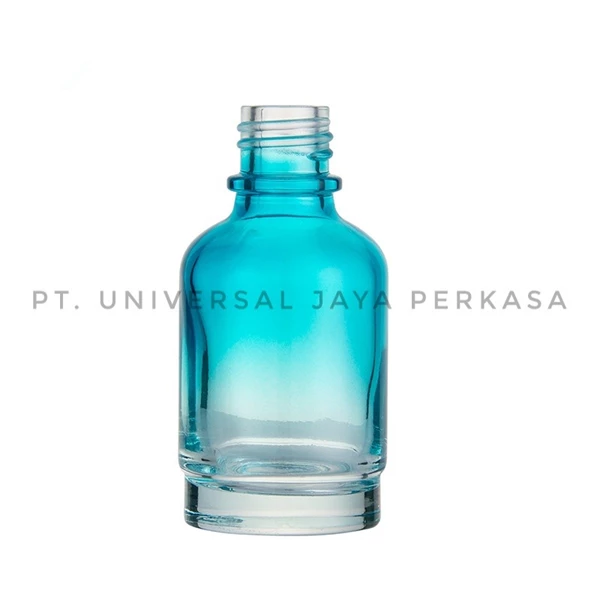 Silver push button pump dropper 30ml coating botol kaca penetes kosmetik untuk minyak esensial