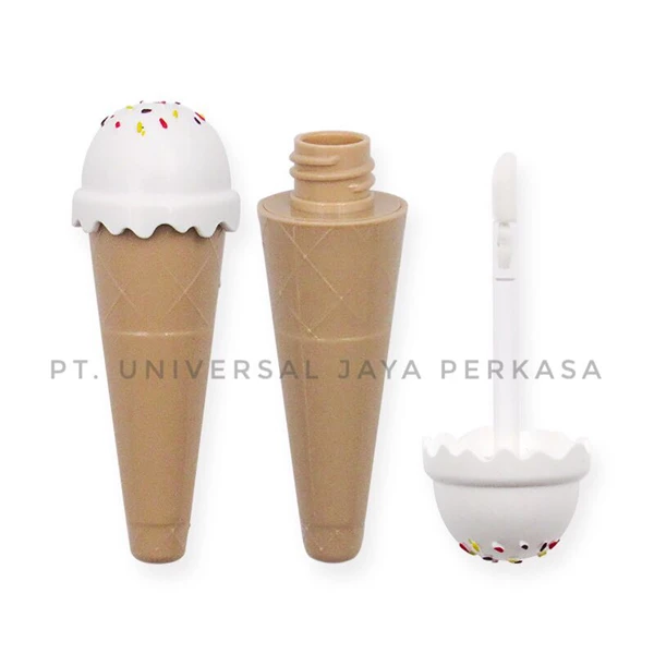 Ice cream lip gloss tube empty lip cream container plastic packaging