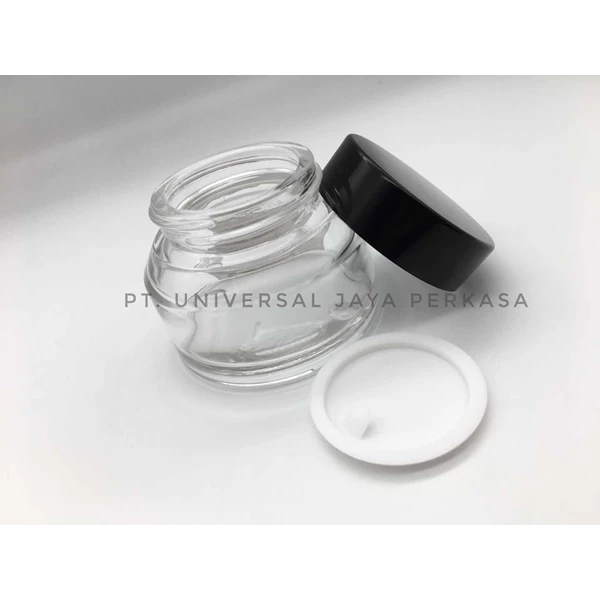 Black Cap Unique 50 ml Glass Jar