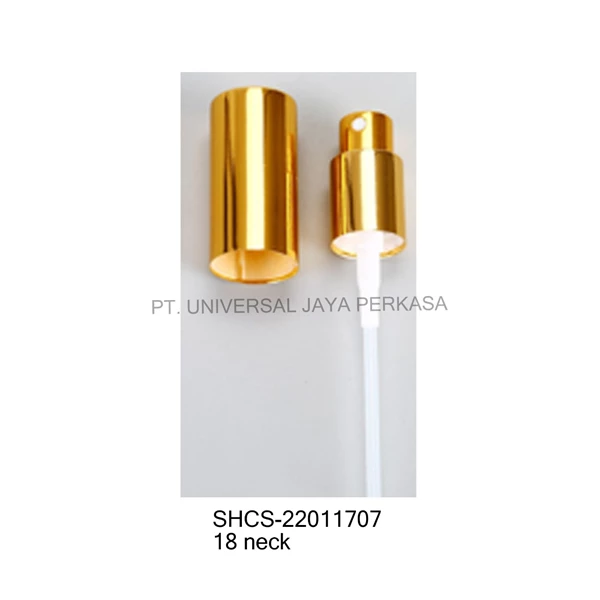 Cosmetic Bottle Head Spray type 18 neck gold