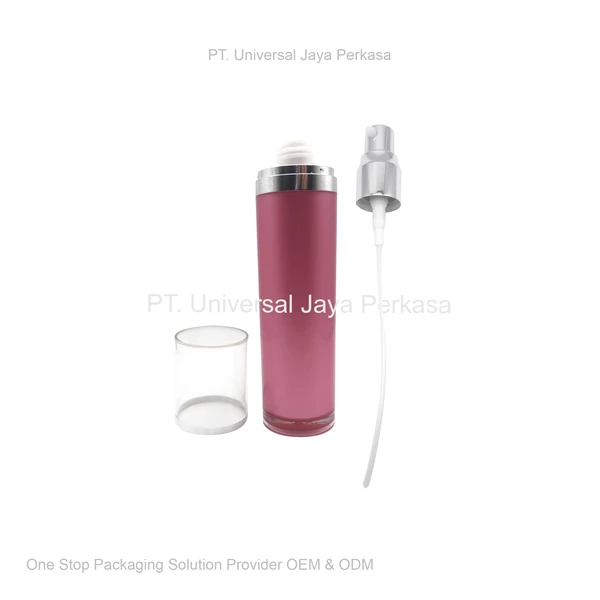 Botol Kosmetik Airless Pink 100gr 