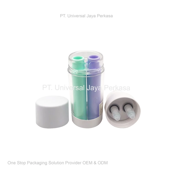 bottle airless pump two in one cosmetic bottle